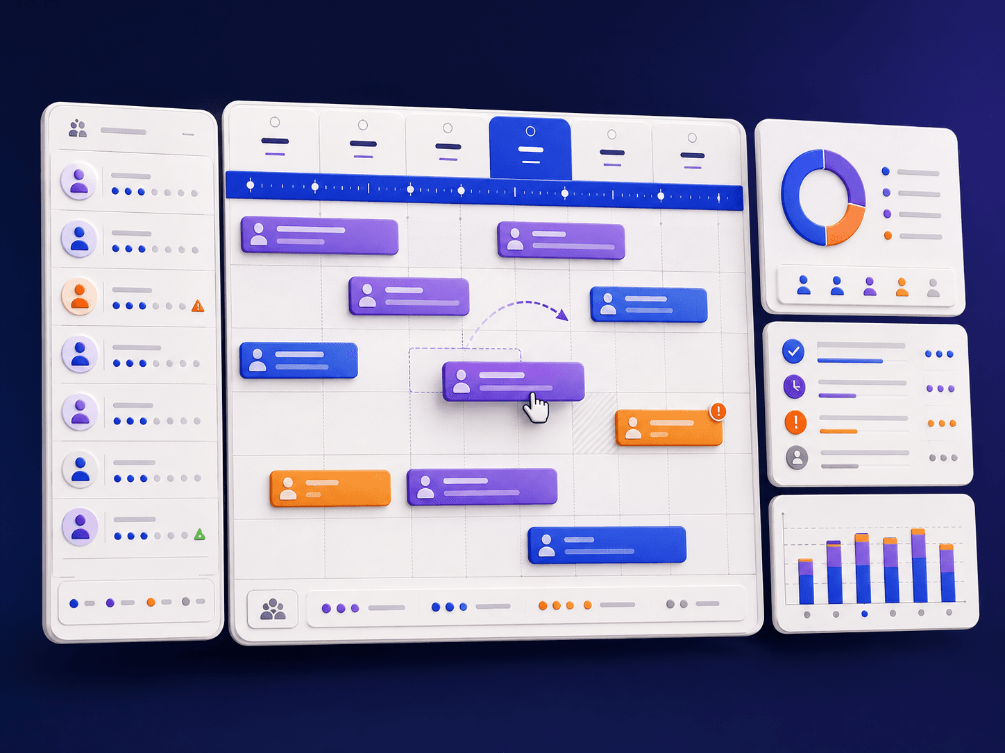 Abstract Shift2Go workforce scheduling visualization