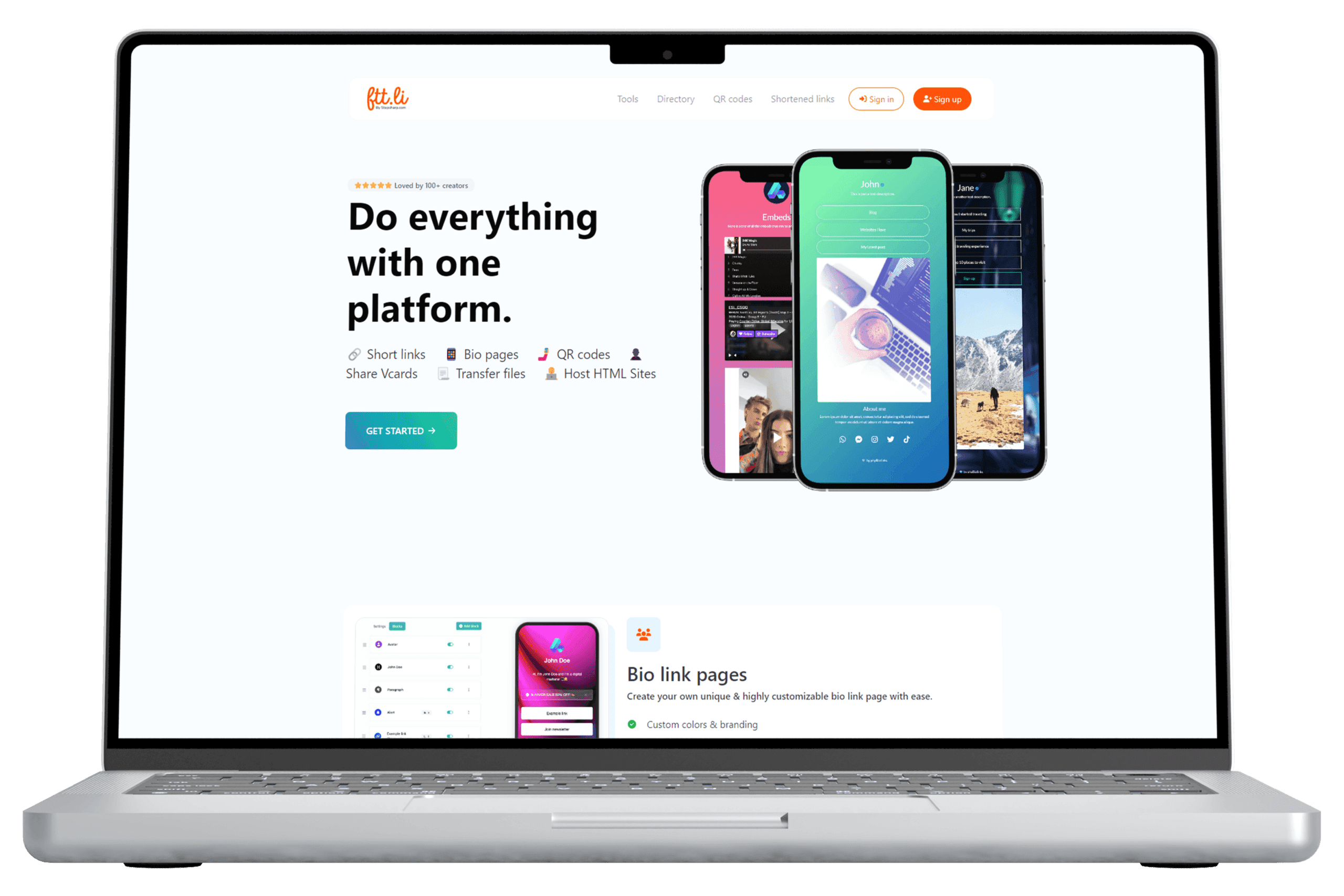Ftt li lightweight digital-tool platform shown on desktop and mobile